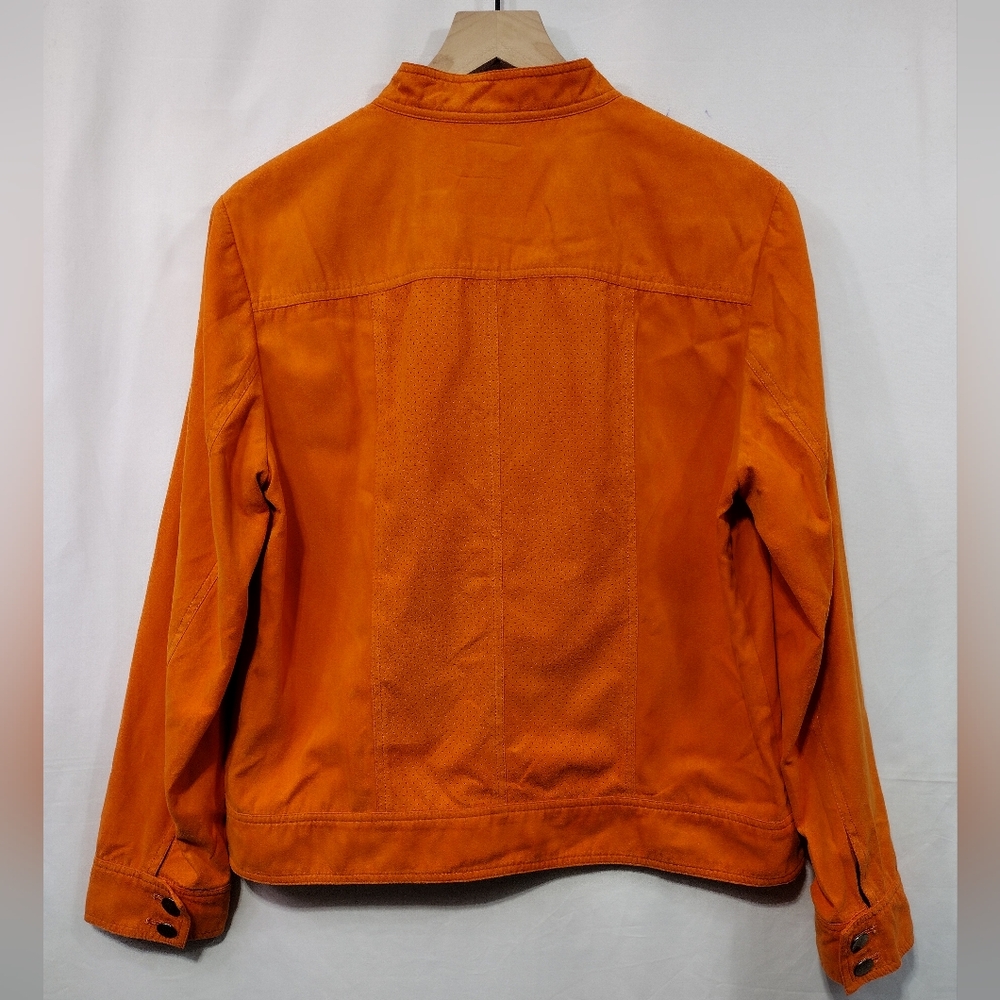Sharon Young Utility Jacket Womens M Orange Retro 90s Y2K Casual Halloween - Picture 5 of 8